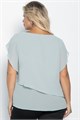 Блуза Магнолия (серо-голубая) Б11052 Б11052 - фото 447108