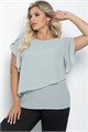 Блуза Магнолия (серо-голубая) Б11052 Б11052 - фото 447111