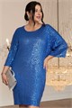 Платье с пайетками Латина (сапфир) П14321-34М П14321-34М