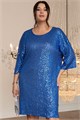 Платье с пайетками Латина (сапфир) П14321-34М П14321-34М