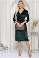 Платье Зимняя роза (зеленое) П12193-35 П12193-35 - фото 447196