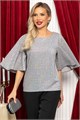 Блуза праздничная Ты ослепляешь! (серая) Б14699-7М Б14699-7М - фото 447318