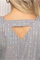Блуза праздничная Ты ослепляешь! (серая) Б14699-7М Б14699-7М - фото 447322