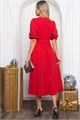 Платье праздничное Мадлен (красное) П14607-18М П14607-18М