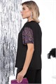 Блуза "Богема" (блэк/лилас) Б8026 Б8026 - фото 448524