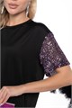 Блуза "Богема" (блэк/лилас) Б8026 Б8026 - фото 448529