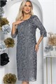 Платье Объятие ночи (серое) П11563 П11563 - фото 448983