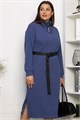 Платье с поясом Харизма (синее) П14351-5М П14351-5М