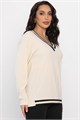 Джемпер трикотажный Камилла (бежевый) Б14453-5М Б14453-5М