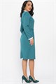 Платье с воротничком Деловой стиль (бирюзовое) П14558-12М П14558-12М