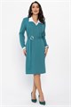 Платье с воротничком Деловой стиль (бирюзовое) П14558-12М П14558-12М