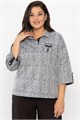 Блуза Лариса (серая) Б14312-18М Б14312-18М