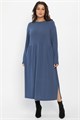 Платье трикотажное Твоя осень (синее) П14443-25М П14443-25М