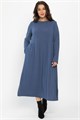 Платье трикотажное Твоя осень (синее) П14443-25М П14443-25М