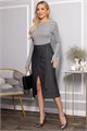 Юбка на запах Селеста (темно-серая) Ю14500-19М Ю14500-19М
