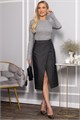 Юбка на запах Селеста (темно-серая) Ю14500-19М Ю14500-19М
