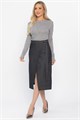 Юбка на запах Селеста (темно-серая) Ю14500-19М Ю14500-19М