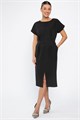 Платье с карманами Утренняя роса (черное) П14371-16М П14371-16М