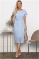 Платье с карманами Утренняя роса (голубое) П14370-16М П14370-16М - фото 450147
