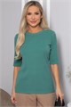 Блуза трикотажная Лиза (зеленая) Б14367-48М Б14367-48М - фото 450150