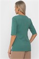 Блуза трикотажная Лиза (зеленая) Б14367-48М Б14367-48М - фото 450152
