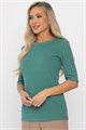 Блуза трикотажная Лиза (зеленая) Б14367-48М Б14367-48М - фото 450155