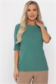 Блуза трикотажная Лиза (зеленая) Б14367-48М Б14367-48М - фото 450156