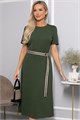 Платье трикотажное Парижанка (зеленое) П14415-10М П14415-10М - фото 450179