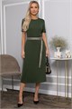 Платье трикотажное Парижанка (зеленое) П14415-10М П14415-10М - фото 450184