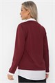 Пуловер На высоте (вишневый) Б14324-12М Б14324-12М - фото 450257