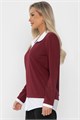 Пуловер На высоте (вишневый) Б14324-12М Б14324-12М - фото 450261
