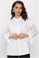 Блуза с завязками Ажур (белая) Б14386-10М Б14386-10М
