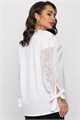 Блуза с завязками Ажур (белая) Б14386-10М Б14386-10М
