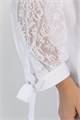 Блуза с завязками Ажур (белая) Б14386-10М Б14386-10М