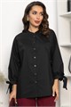 Блуза с завязками Ажур (черная) Б14387-10М Б14387-10М