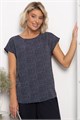 Блуза Милена (темно-синяя) Б14302-8М Б14302-8М