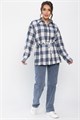 Рубашка хлопковая Джанет (сине-белая) Б14272-4М Б14272-4М