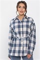 Рубашка хлопковая Джанет (сине-белая) Б14272-4М Б14272-4М