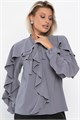 Блуза Дыхание осени (серая) Б14186-5М Б14186-5М