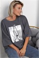 Блуза Фауст (серая) Б14203-20М Б14203-20М