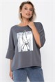 Блуза Фауст (серая) Б14203-20М Б14203-20М