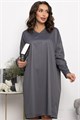Платье Хюгге (темно-серое) П14121-25М П14121-25М