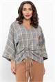 Блуза Ватсон (серо-бежевая) Б14150-12М Б14150-12М