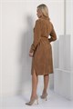 Платье-рубашка В большом городе (коричневое) П12800М П12800М