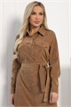 Платье-рубашка В большом городе (коричневое) П12800М П12800М