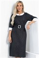 Платье Нежный акцент (черно-белое) П12829-18М П12829-18М