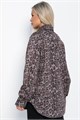 Рубашка Всегда на стиле (серый лео) Б12407-7 Б12407-7