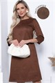 Платье Элегантная простота (коричневое) П11266 П11266