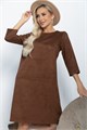 Платье Элегантная простота (коричневое) П11266 П11266