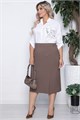 Юбка Классика стиля (коричневая) Ю10732 Ю10732